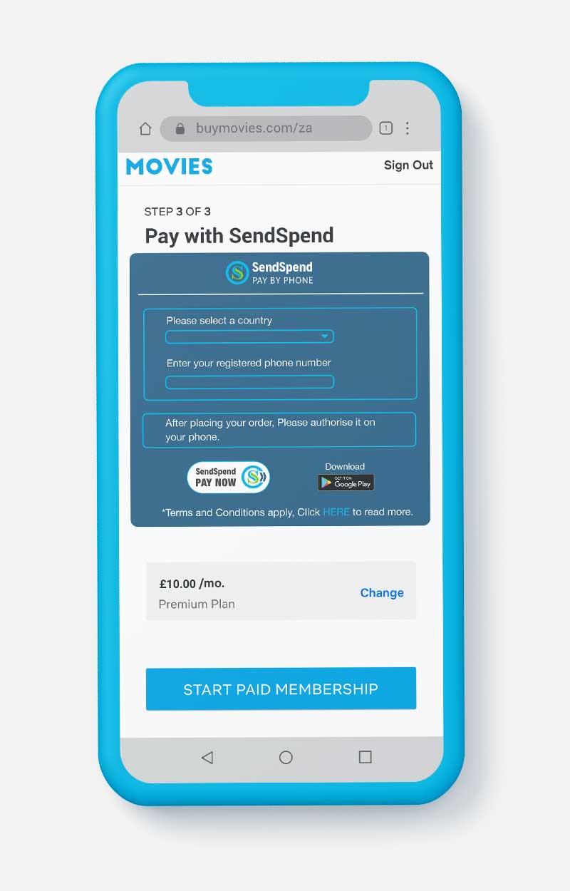 SendSpend Payment Gateway screenshot